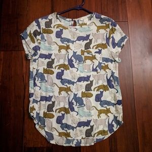 H&M cat shirt with pocket
